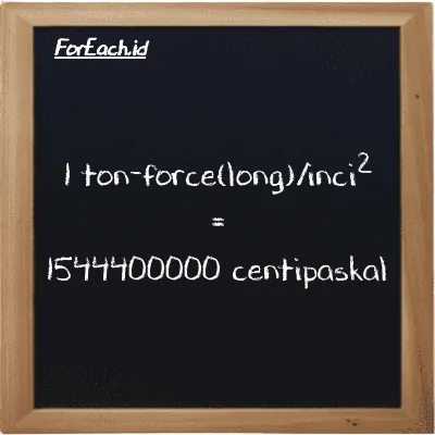 Contoh konversi ton-force(long)/inci<sup>2</sup> ke centipaskal (LT f/in<sup>2</sup> ke cPa)